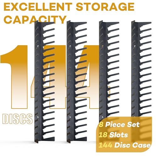 Funturbo Video Game Storage Wall Mount Game Case Holder, Metal Wall Mounted Media Storage Shelves for PS, Xbox, Switch Game Organizer (8-Pack) - size: 8-Pack