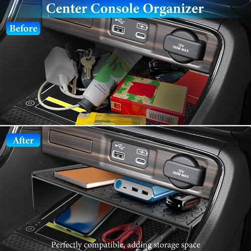 YPHUIKI 3PCS Center Console Organizer Compatible with Honda CRV 2023 2024 2025 2026 Accessories CR-V Hybrid Armrest Organizer Tray Hidden Storage Box ABS Material - size: 2023-2026 CR-V (3pcs)