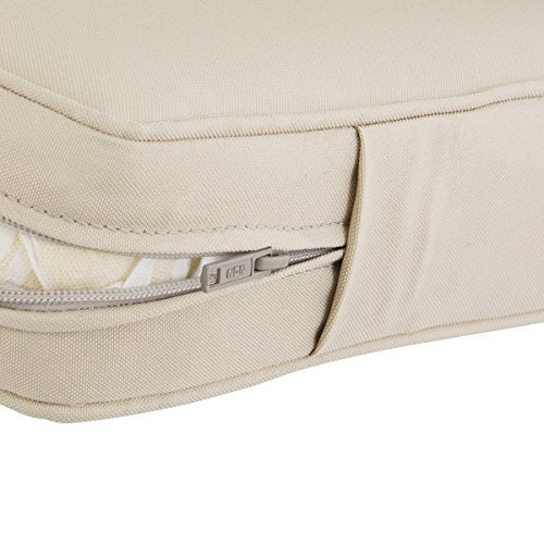 Classic Accessories Montlake FadeSafe Water-Resistant Patio Lounge Back Cushion Cover, 23 x 20 x 4 Inch, Antique Beige - color: Antique Beige, size: 21 x 20 x 4 Inch
