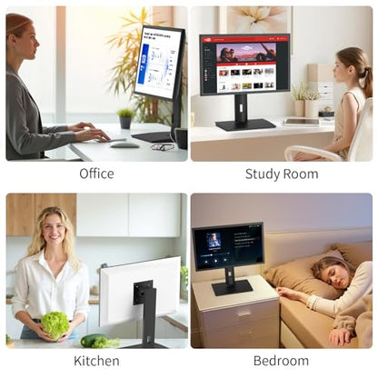 Vesa Monitor Stand with Spring-Adjustable Height, Swivel, Tilt, Rotation Vesa Stand, Compatible with Monitors Within 27 inch and Weighing Between 4.8-7.8lb (Black, Only for 4.8-7.8 lb Monitor) - size: Only for 4.8-7.8 lb Monitor