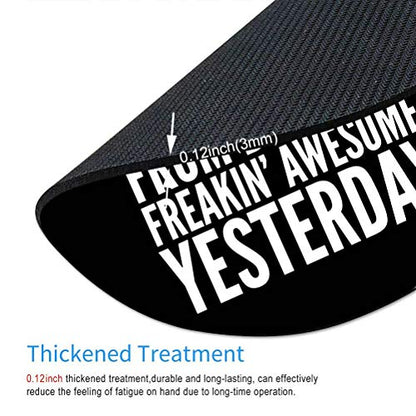Funny Quotes Round Mouse Pad, to Be Awesome Quote Mouse Pads Mat 7.9"X7.9" inch - color: Amr06
