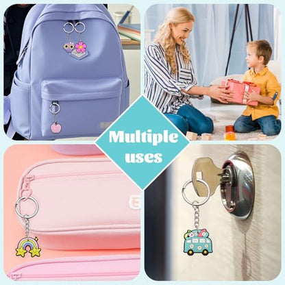 Keychains Bulk,Funny Key Chain for Prizes Incentives Holiday Gifts Birthday Party Favors - color: 30pcs Summer Keychains
