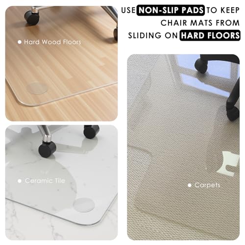 Kuyal 1/5" Thick Office Chair Mat, 36" x48" with Lip Heavy Duty Hard Computer Chair Mat, Under Desk Protector Carpeted Floors Mats, Easy Chair Movement, Can be Used on Carpet or Hard Floor, Ship Flat - size: 36" x 48" x 1/5" With Lip