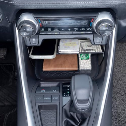 Console Organizer for Phones with Cases Compatible with 2019-2025 Toyota RAV4 & RAV 4 Prime Accessories, Center Console Tray Divider Without Upper Partition Enough Space for Storage Items ABS Material