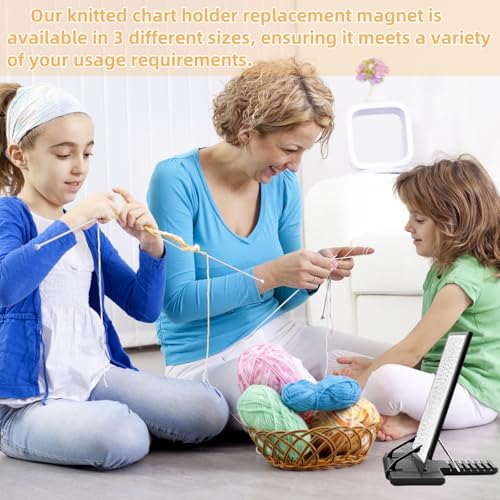 Knitting Pattern Holder with 4 Replacement Black Magnets, Knitting Chart Keeper Cross Stitch Pattern Holder for Crochet, Cross Stitch Supplies & Accessories, 11.22" Lx7.28 W - size: 11.22" L x 7.28" W