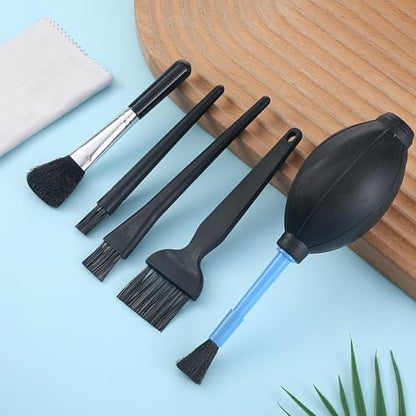 7 Pcs Dust Blower Air Blower Duster Cleaner with Cleaning Brush and Cleaning Cloth Hand Rubber Bulb Air Pump for Camera Lens Microscopes Guitars Filters Keyboards Succulents