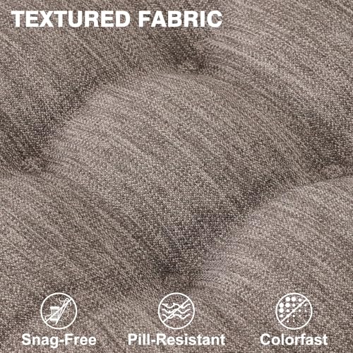 Shinnwa Kitchen Chair Cushions Set of 4, Dual-Layer Memory Foam Dining Chair Cushions, Patented Design Seat Pads with Ties, 16.5 x 16.5 x 3.5in, 4 Pack, Light Brown - color: Light Brown, size: 4 Count (Pack of 1)
