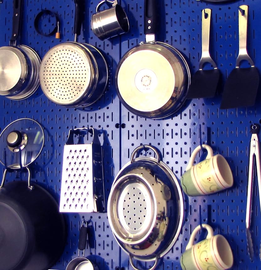 Wall Control 30-P-3232BU Blue Metal Pegboard Pack - color: Blue