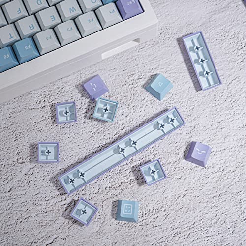 Sumgsn Custom Keyboard Illusion Keycaps 172 Keys Full Set Double Shot Cherry Profile Key caps Fit for Cherry Mx Switches ISO ANSI Layout - color: Illusion Keycaps