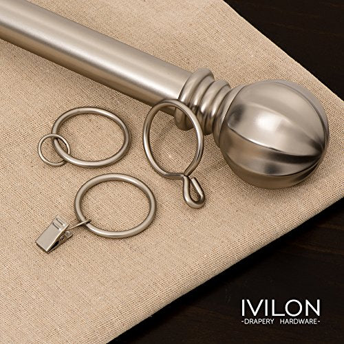 Ivilon Drapery Curtain Clip Rings - Clips Ring for Curtain Panels 1.7", Set of 14 - Pewter - color: Pewter, size: Set of 14 (1.7")