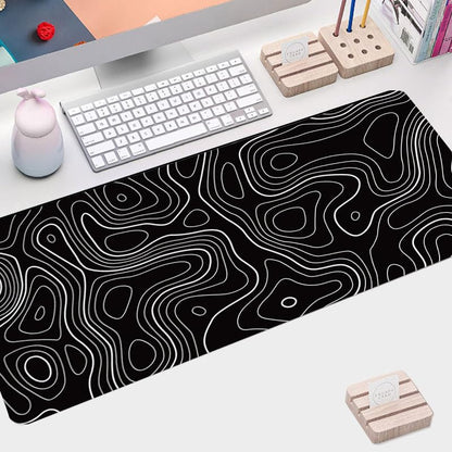 Large Desk Pad, Non-Slip Rubber Base Mouse Mat, Large Mouse Pad for Home Office Workstation, 11.8x27.5 Inch, Black