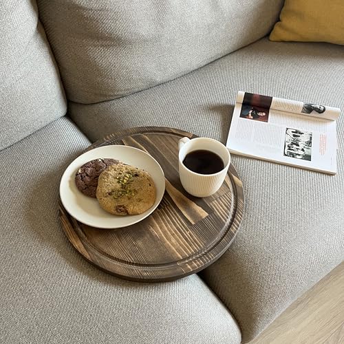 Sofa Tray – Wooden Foldable Sofa Tray Table for Seat Cushion, Perfect for Coffee & Remote Control, Solid Wood Sofa Tray Table, Solid Spruce Couch Table (Vancouver, Large 16") - color: Vancouver, size: Large 16"