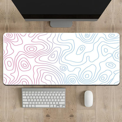 Rcege Large Mouse Pad for Desk - Gaming Mouse Pad with Stitched Edges, Anti-Slip Base for Keyboard and Mouse(Dazzle White, 31.5L x 15.8W inches) | waterproof surface, smooth tracking, keyboard & mouse, desk office use, easy clean, durable mouse mat - colo