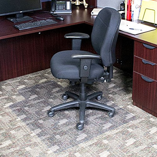 Dimex Office Chair Mat for Low Pile Carpet with Lip, 36" x 48", Clear - size: 36 x 48