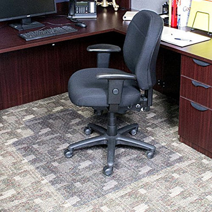 Dimex Office Chair Mat for Low Pile Carpet with Lip, 36" x 48", Clear - size: 36 x 48