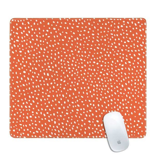Skinit Medium Gaming Mouse Pad - Orange Spots Design with Stitched Edges, Waterproof, Non-Slip Rubber Base, Desk Mat for Keyboard & Mouse - color: Orange - PTTRNS03, size: 17.7" x 15.75"
