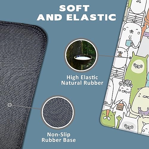 Extended Gaming Mouse Pad Colorful Cats Large Mousepad with Stitched Edges,Anti-Slip Rubber Base Keyboard Mouse Mat Desk Pad for Gaming Home Office 35.4 x 15.7 inches - color: Colorful Cats