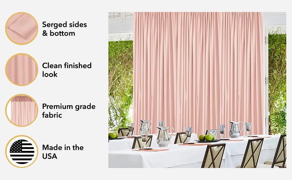 AK TRADING CO. 10 feet x 8 feet IFR Polyester Backdrop Drapes Curtains Panels with Rod Pockets - Wedding Ceremony Party Home Window Decorations - Lemon Yellow - color: Lemon Yellow