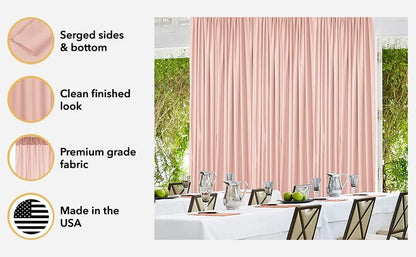 AK TRADING CO. 10 feet x 8 feet Polyester Backdrop Drapes Curtains Panels with Rod Pockets - Wedding Ceremony Party Home Window Decorations - Light Green, 2 Pack - color: Light Green