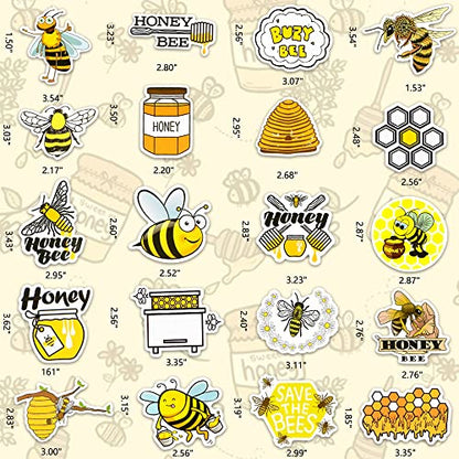 DETICKERS Cute Bee Party Favor Stickers for Kids 50 PCS Honey Bee Water Bottle Stickers Waterproof Vinyl Classroom Rewards Gifts for Kids - style: Bee