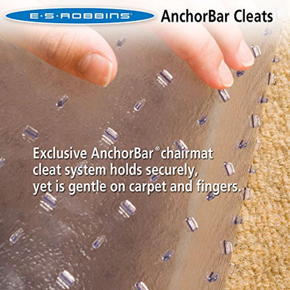 ES Robbins Extra High Pile Carpet Chair Mat, Rectangle, 48"x72" Beveled Edge - size: Rectangle, style: 48" x 72"