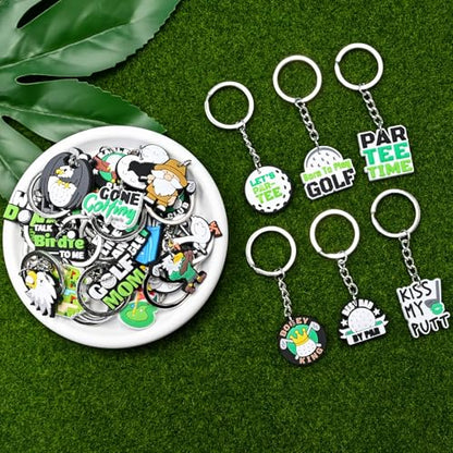Keychains Bulk,Funny Key Chain for Prizes Incentives Holiday Gifts Birthday Party Favors - color: 30pcs Golf Keychains