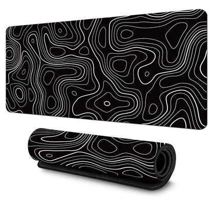 Large Desk Pad, Non-Slip Rubber Base Mouse Mat, Large Mouse Pad for Home Office Workstation, 11.8x27.5 Inch, Black