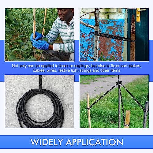Wesiti 200 ft Plastic Chain Lock Tree Tie 1/2 Inch Wide Adjustable Tree Support Straps Plant String Swing Strap Flexible Reusable Ties for Staking for Garden Accessories - size: 200 FT