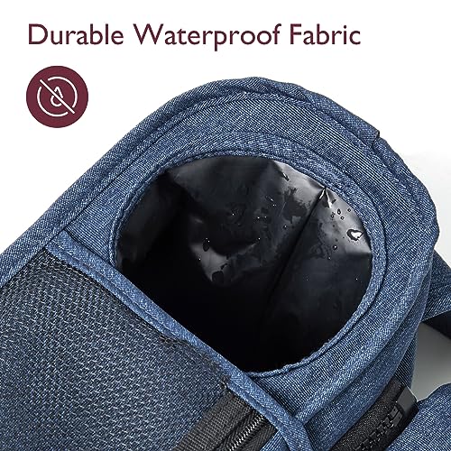 Momcozy Universal Baby Stroller Organizer, 2 Insulated Cup Holder, Detachable Zippered Pocket, Adjustable Shoulder Strap, Large capacity for baby essentials, Compact Design Fits Any Strollers - color: Blue