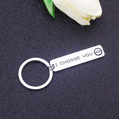 bobauna Retro Controller Keychain I Choose You Video Game Jewelry Game Enthusiast Gift For Gamer - color: Choose You Game Keychain