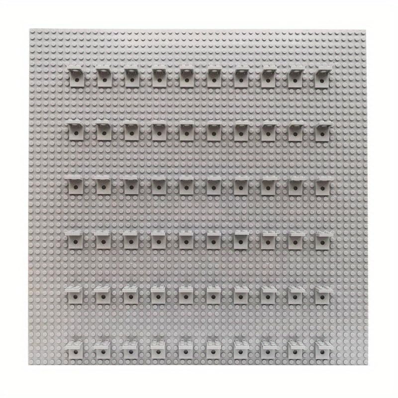 Display Stand for Mini Figure, 100 Piece Classic Trans-Clear Bracket Plate Bulk, Compatible with Lego Parts and Pieces - color: Clear