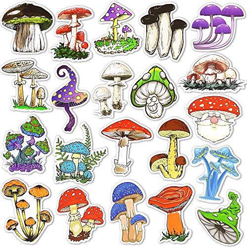 Mushroom Stickers for Kindle Trippy Mushroom Stickers for Water Bottles Scrapbook Laptop Book Waterproof(50 Pcs) - style: Cute Mushroom Stickers