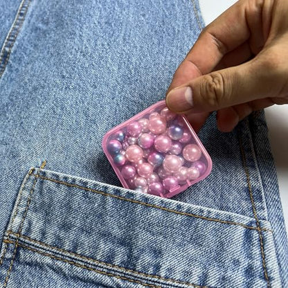 Small Clear Plastic Bead Storage Containers-Pink Plastic Box-30Pcs Craft Storage Box with Hinged Lid, 1sheet Labels, Mini Boxs for Jewelry Making, Diamond Art, Crafts, Small Parts - color: Pink