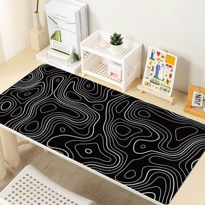 Large Desk Pad, Non-Slip Rubber Base Mouse Mat, Large Mouse Pad for Home Office Workstation, 11.8x27.5 Inch, Black