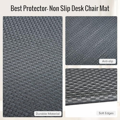 Office Chair Mat for Hard Floors,36"x48" Anti-Slip Waterproof Hardwood Floor Chair Mat,Heavy Duty Floor Protector Rolling Chairs for Home Office