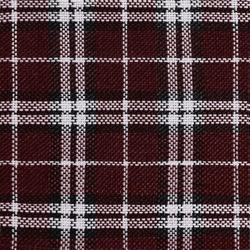 AAAAAcessories D-Shaped Chair Cushions, 2" Thick Dining Chair Pads with Ties and Removable, Machine-Washable Cover, 17" x 16", Set of 2, Red Checkered - color: Red Checkered, size: 2 Count(Pack of 1)