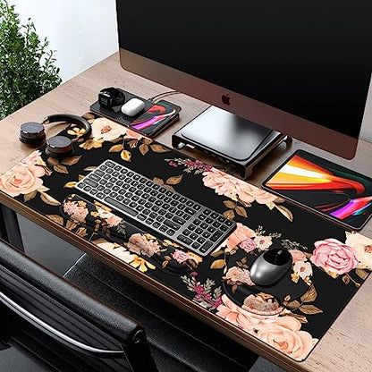 iCasso Desk Mat, Gaming Mouse Pad Wrist Support Set,4in1 XXL Large Mousepad + Keyboard Wrist Rest+Mouse Wrist Rest+Coaster Set with Ergonomic Design for Home Office Table Computer-Penoy - color: Penoy