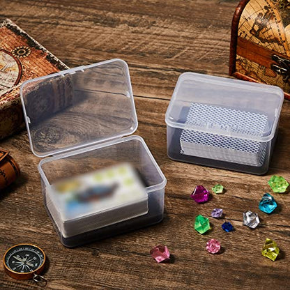 PerKoop 8 Pcs Plastic Card Case Boxes for 162 Pcs Game Cards 3 Decks of Playing Card Clear Plastic Holder Box Organizer for Travel Game, 4. 7 x 3. 3 x 2. 5 Inch, Cards Not Included