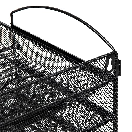 Mind Reader 4-Tier Paper Tray, File Storage, Desktop Organizer, Wall Mountable, File Organization, Metal Mesh, Black - style: 4-Tier