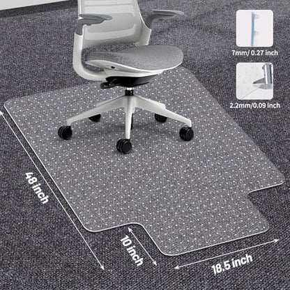 Clear Office Chair Mat for Carpet - 36"x48" Heavy-Duty Protection for Low Pile Carpets - Not Suitable for Hardwood Floors - size: 48×36inch