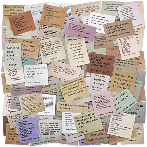 LakoArt 180 Pieces Retro Typewriter Style Motivational Quotes Stickers (3 Pcs. Each), Inspirational Vintage Journaling Stickers, Famous Words Scrapbook Sticker for Planner Bullet Junk Journal Laptops - style: 180 pcs, 60 different patterns, 3 pcs/each