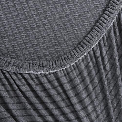 HAPPYDOG 4 Pcs Office Chair Covers Set Stretchable Protective Rotating Computer Chair Seat Covers with Armrest Covers (Dark Grey) - color: Dark Grey