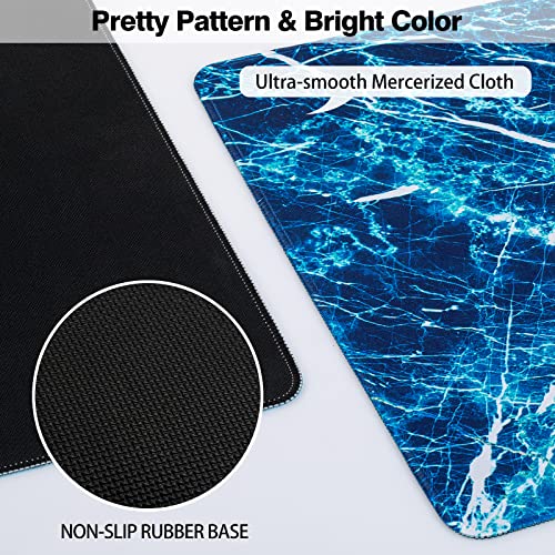Canjoy Gaming Mouse Pad, Large Extended Mouse Pad Big Computer Mousepad for Home Office Gaming Work 31.5x15.7inch - color: Dark Blue Marble