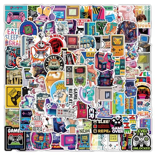 100Pcs Video Game Stickers, Multicolor Vinyl Waterproof Gaming Stickers for Boys, Teens, Men, Adults - style: Gaming Stickers