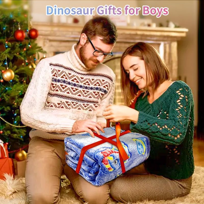 PersoblastIC Dinosaur Blanket for Kids, Glow in The Dark, Soft Fleece, Toddler & Baby Size (60"x80") - color: Dinosaur 1, size: 60"x 80"