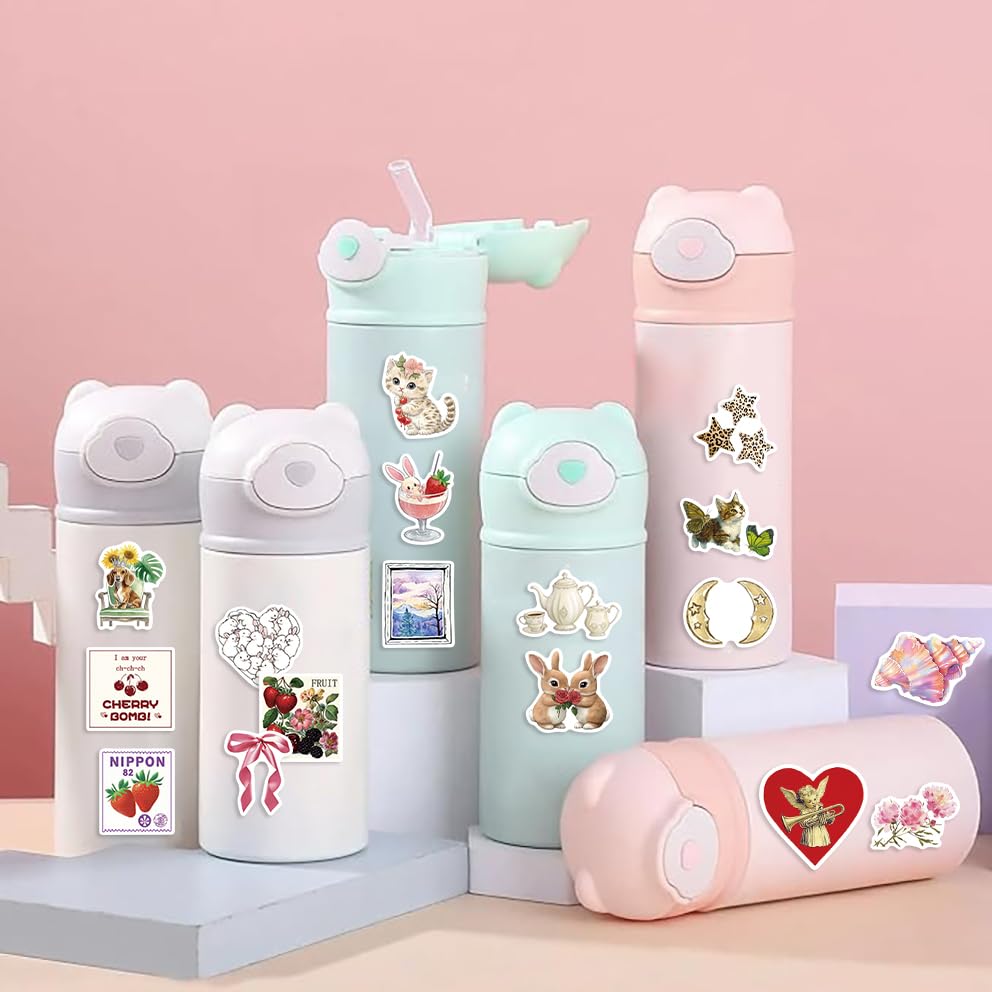 100PCS Pink Coquette Stickers Pack, Cute Aesthetic Bow Girly Stickers for Women Girls Waterproof Vinyl Decals for Laptop Water Bottles Computer Phone Guitar - color: Coquette Stickers