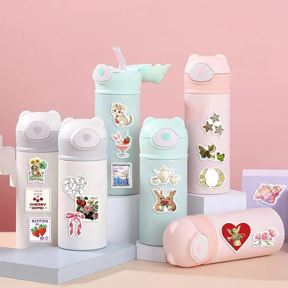 100PCS Pink Coquette Stickers Pack, Cute Aesthetic Bow Girly Stickers for Women Girls Waterproof Vinyl Decals for Laptop Water Bottles Computer Phone Guitar - color: Coquette Stickers