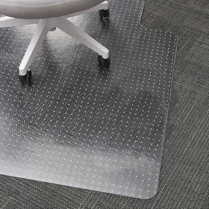 Staples Office Chair Mat, Clear Floor Mats with Lip, Flat-Pile Carpets, Extended Under-Desk Coverage, 53 x 45 Inch, Smooth Glide - size: 45" x 53", style: Flat-Pile
