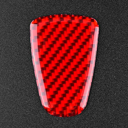 AIRSPEED Car Gear Shift Knob Head Cover Sticker Carbon Fiber Interior Trim for Subaru Impreza 2017-2023 Crosstrek 2018-2023 Accessories (Red) - color: Knob Head Cover-Red