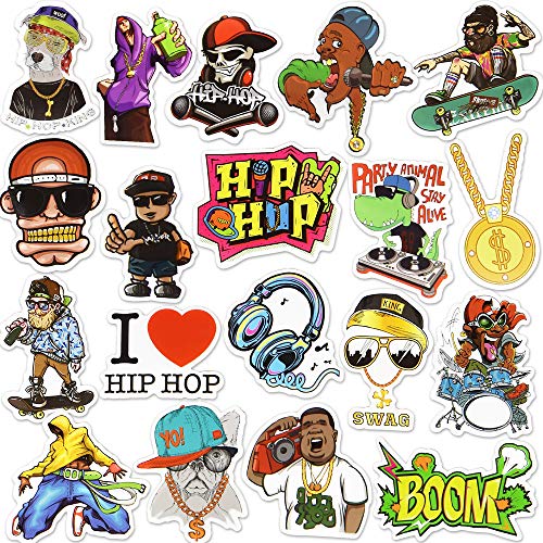 Hip Hop Stickers for Kindle Teens Cool Hip Hop Stickers for Water Bottles Scrapbook Laptop Book Waterproof(50 Pcs) - style: Hip Hop Stickers